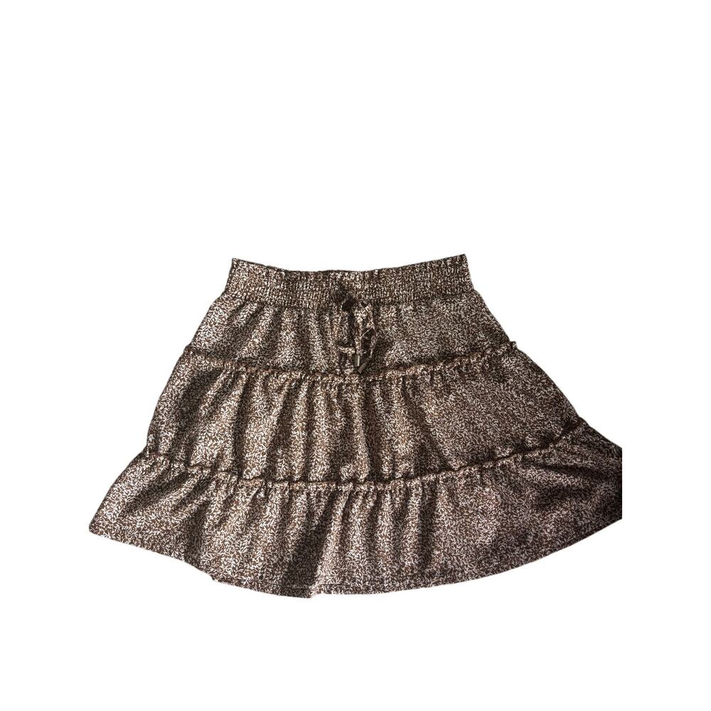 Indigo Rising Ruffle Floral Print Skirt